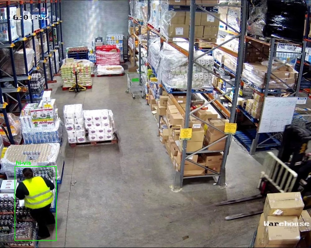 Hi-vis workwear and PPE detection in use
